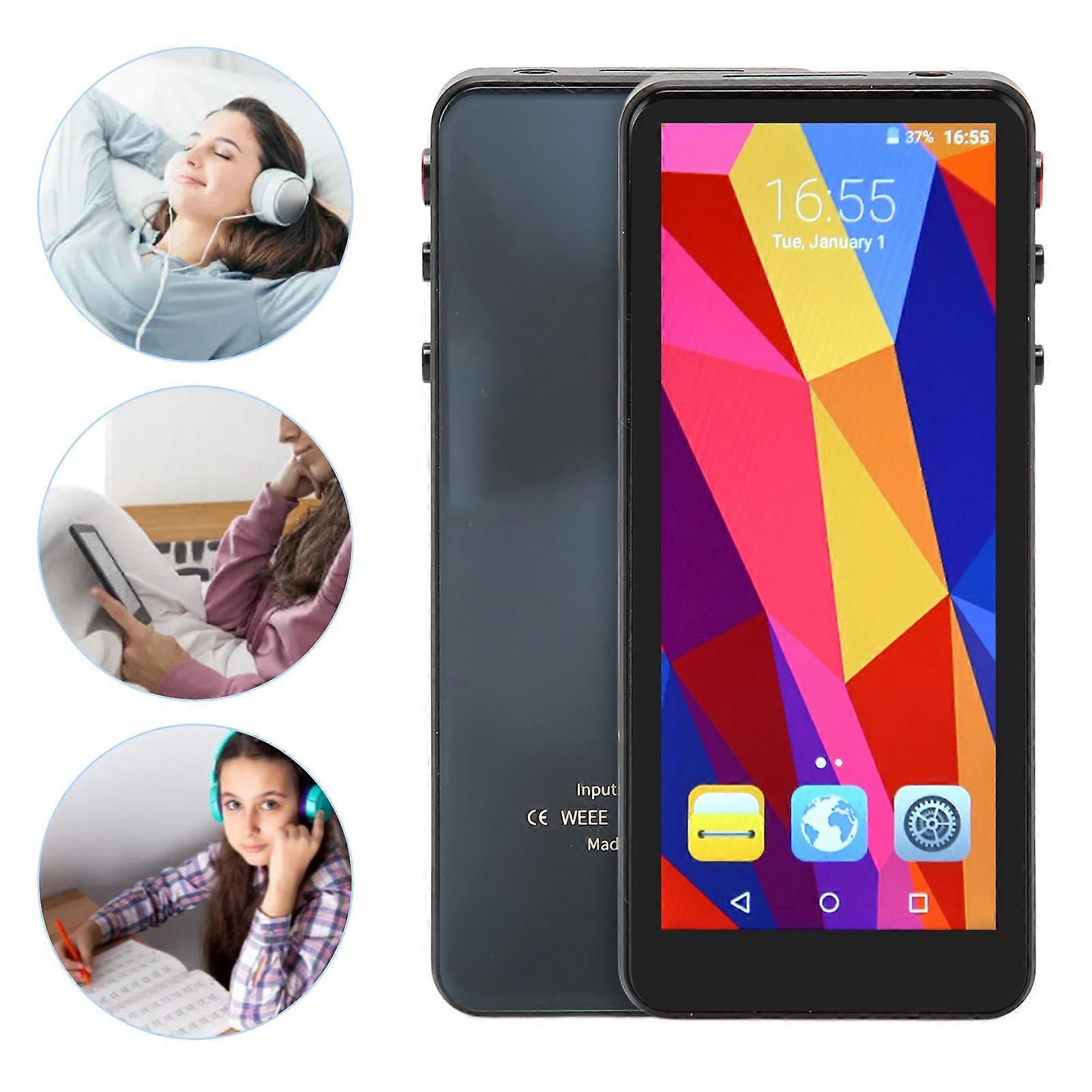 MP4 Player 4.0inch Full Touch HD Screen Noise Reduction HiFi Lossless Sound Music Player with Bluetooth WiFi