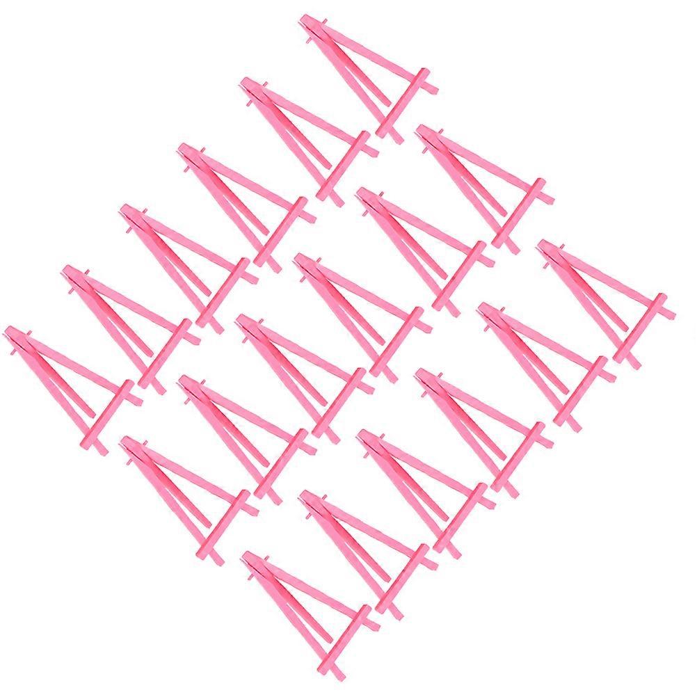 30Pcs Art Painting Name Stand Display Holder Drawing Mini Plastic Easel for School Student Artist Supplies(Pink)