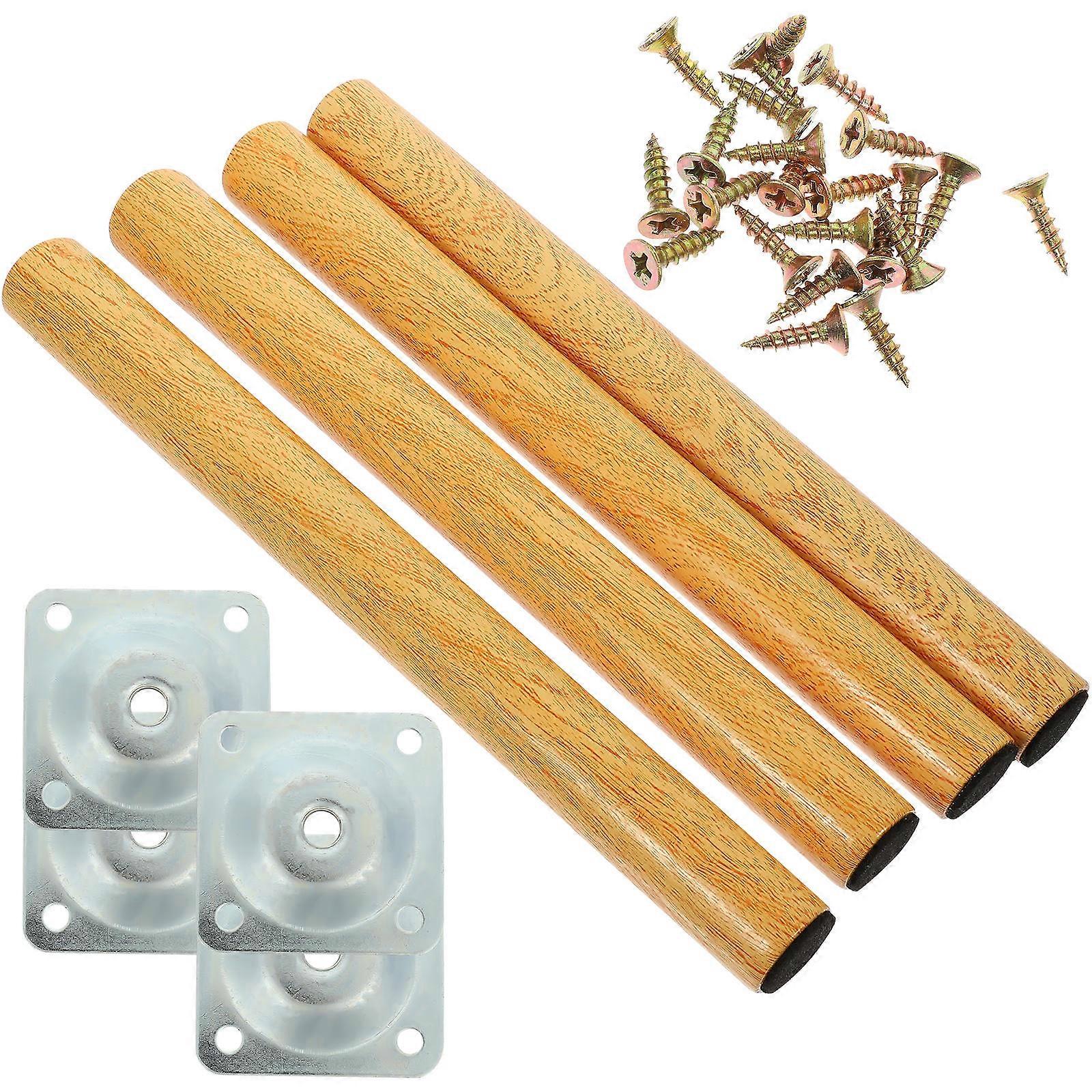 Wooden Furniture Legs Riser Set Durable Solid Wood Replacement Feet for Tables, Chairs, Dressers, and Cabinets Furniture Upgrade