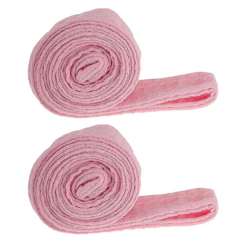 Household Replaceable Bathrobe Belt Long Strip Pink Comfortable For Hotel Use 2Pcs