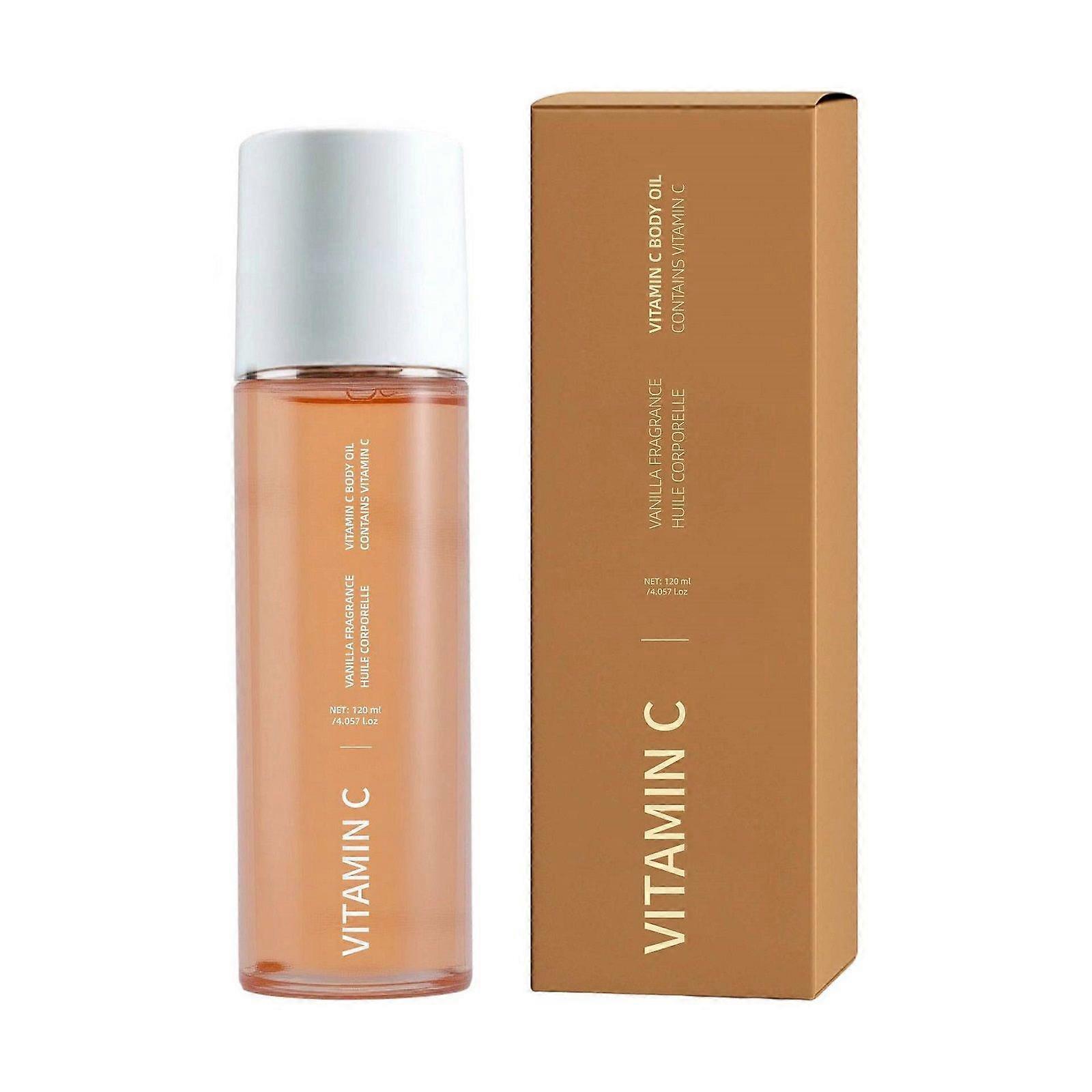 Vitamin C Body Oil, Vitamin C Body Oil for Face &; Body Moisturizer, Εξισορροπεί τον Τόνο του Δέρματος, Αναπληρώνει την Ενυδάτωση, Ενισχύει τη Λάμψη 120ml
