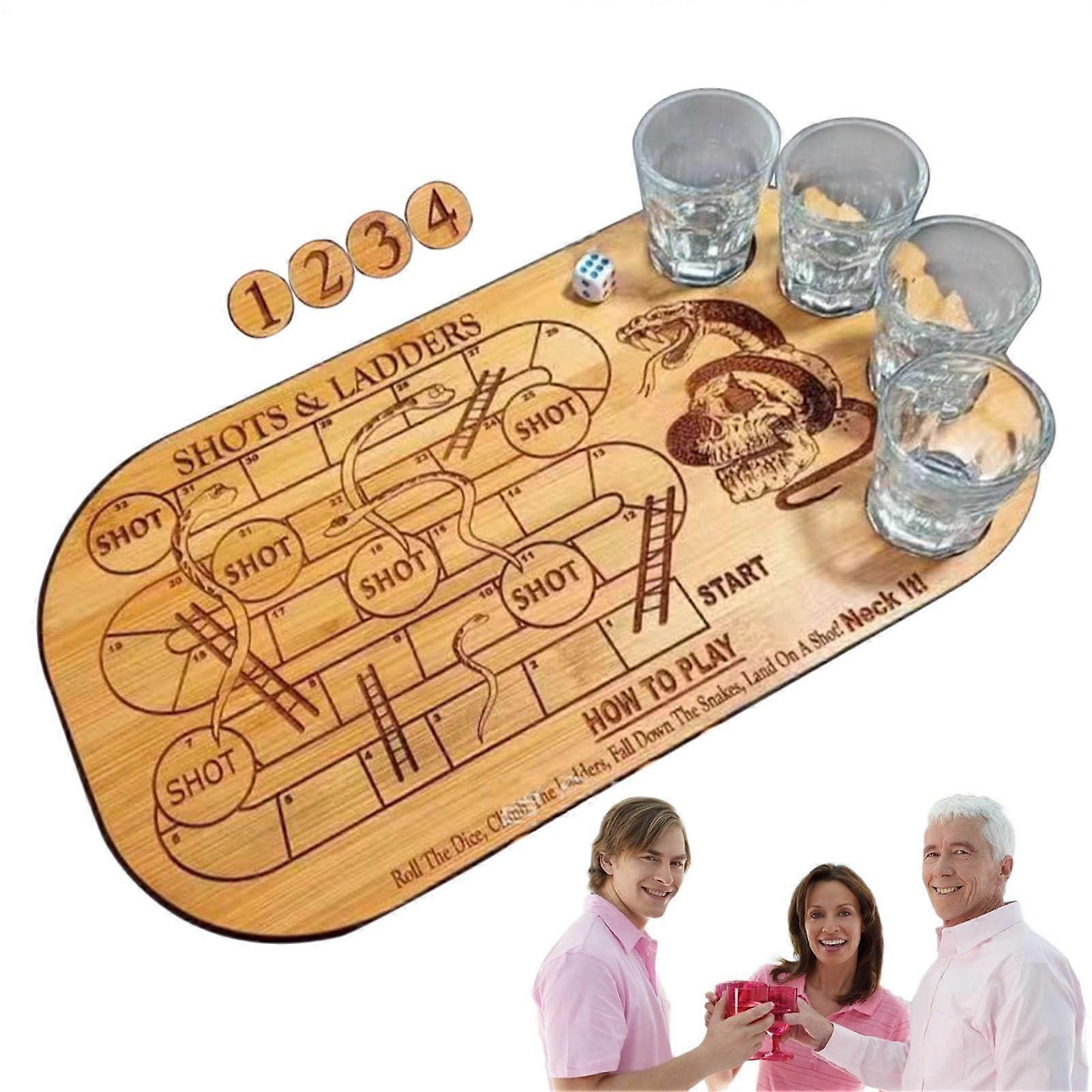 Shoots and Ladders Drinking Game  Fun Shot Glass Party Game