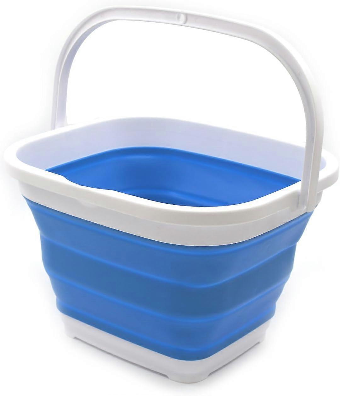 ZENGO 11L (2.9 gallon) Collapsible Rectangular Handy Bucket (1, Blue)