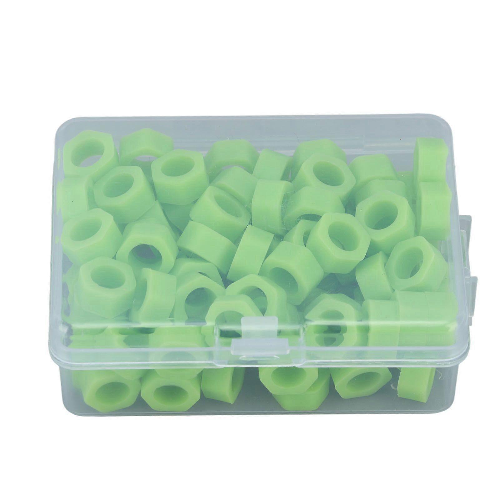 100pcs Dental Code Rings Silicone Color Code Instrument Rings for Instruments Identification GreenYMMR)