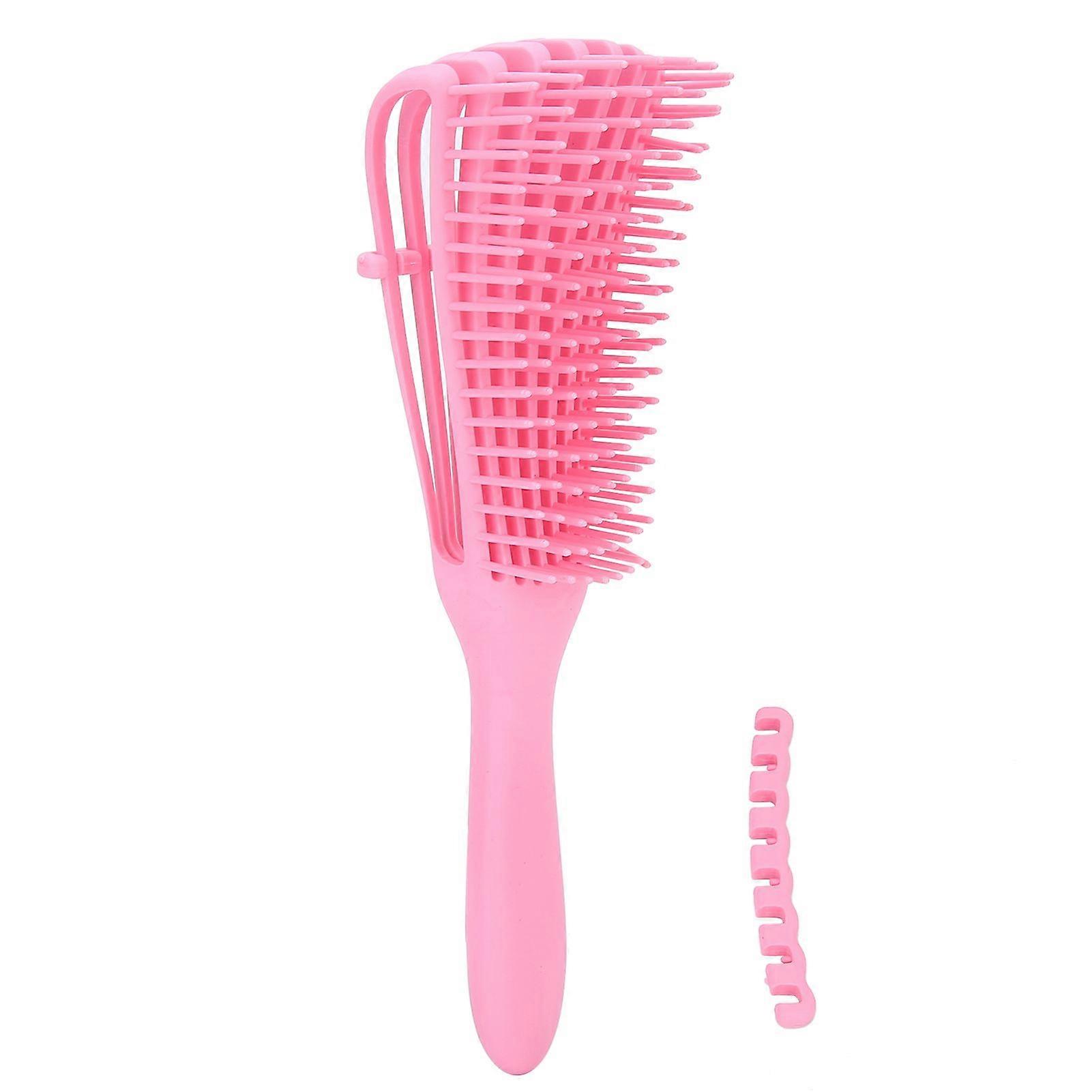 Rozčesávanie uzlov na vlasy Rozčesávač hrebeňa Jemné zuby Hrebeň na vlasy pre dlhé husté mokré suché vlasyPinkYMMR)