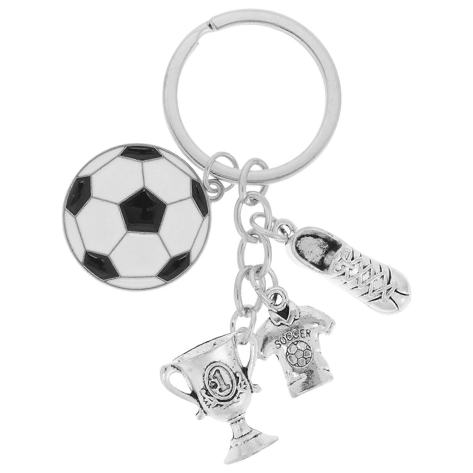 Soccer Keychain Pendant Unique Sports Charm for Backpacks Football Lovers Versatile Keyring Accessory