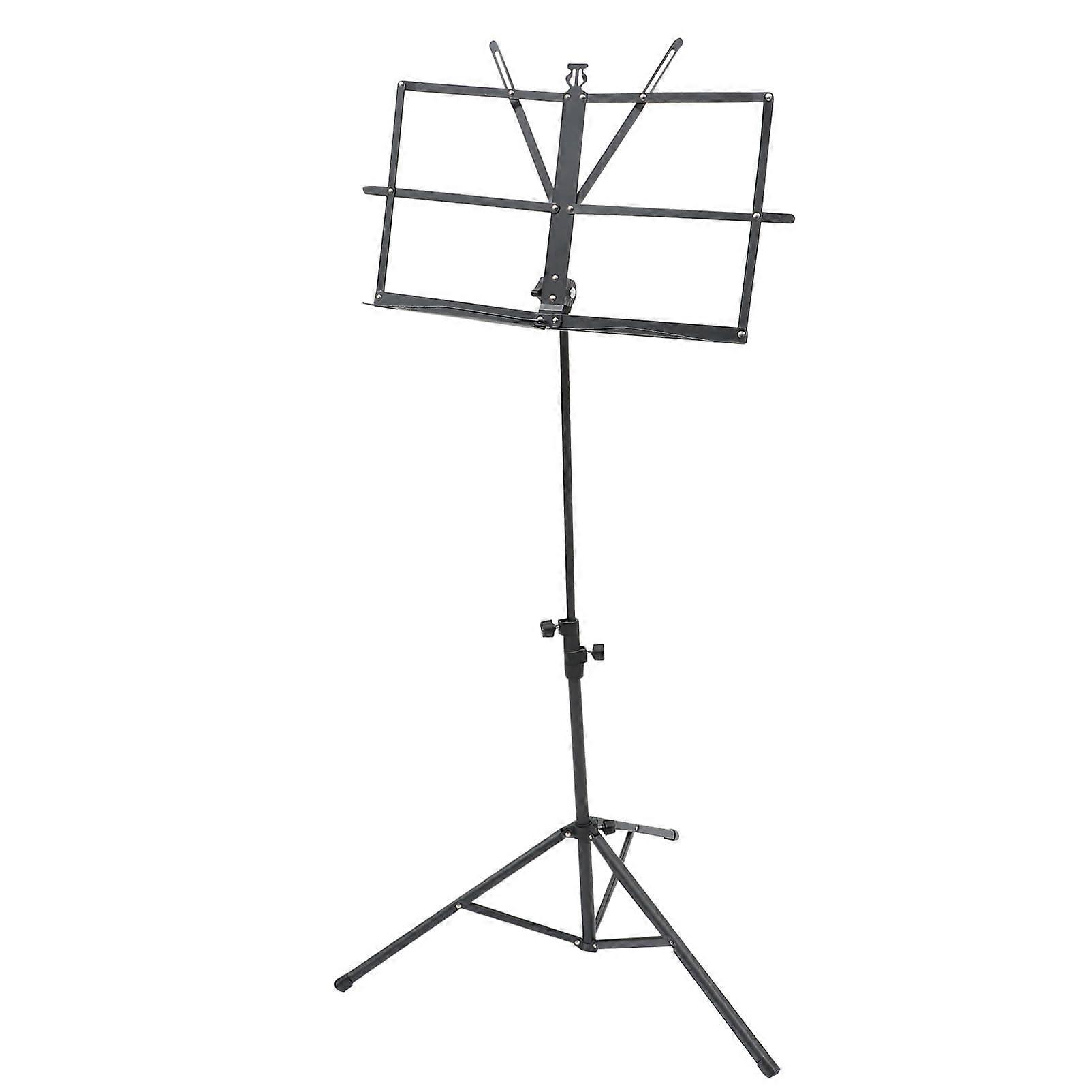 Folding Music Stand for Instruments Universal Music Stand Black Smooth Edges