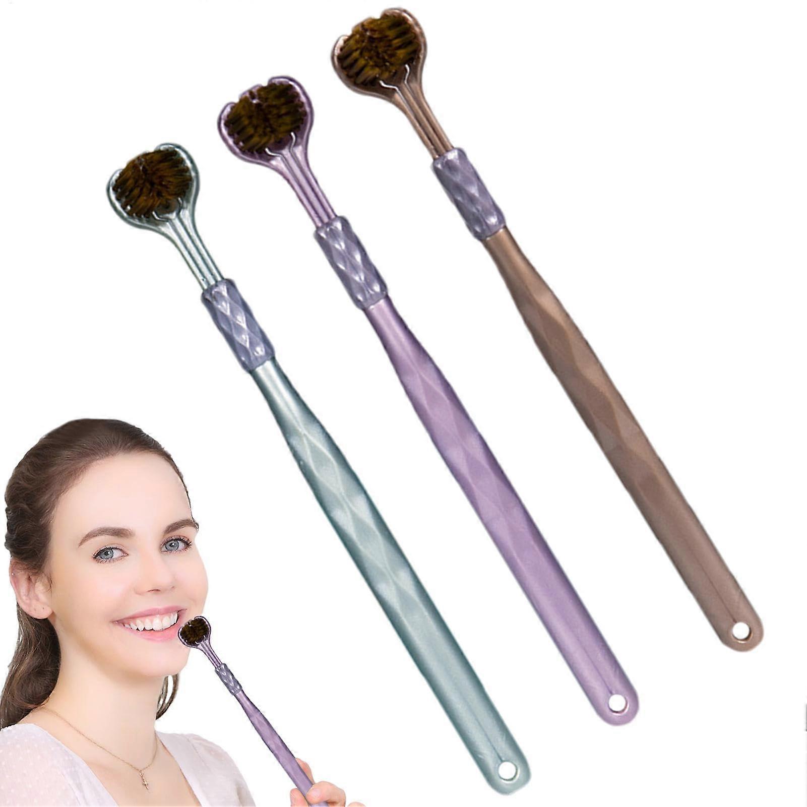 Toothbrushes with bristles: 3 sides*3, side teeth Teeth with bristles, multisided teeth for adults and children