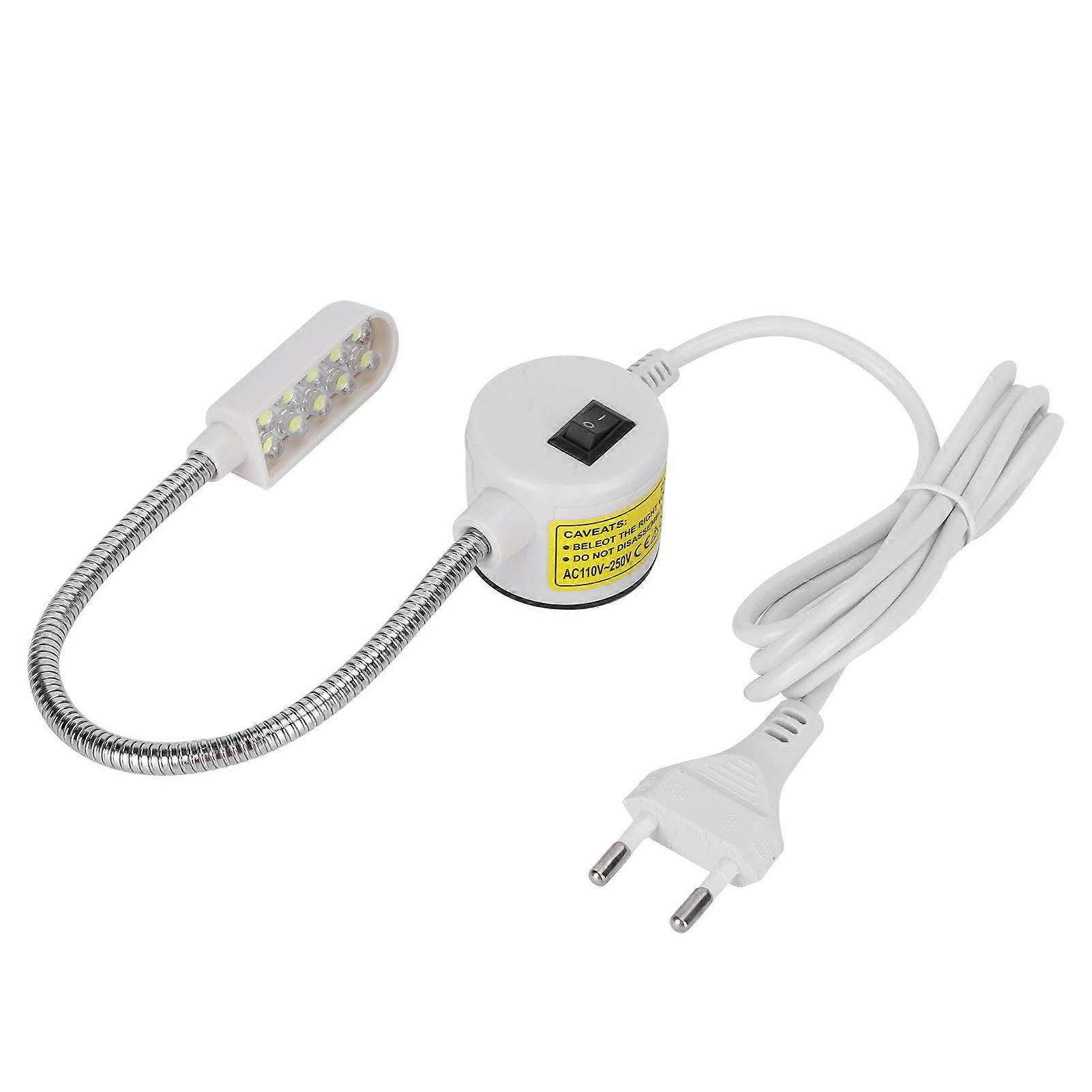 LED Sewing Machine Light with 10 Chip LEDs, Flexible Adjustable Arm, EU Plug, Work Lamp for Sewing Projects