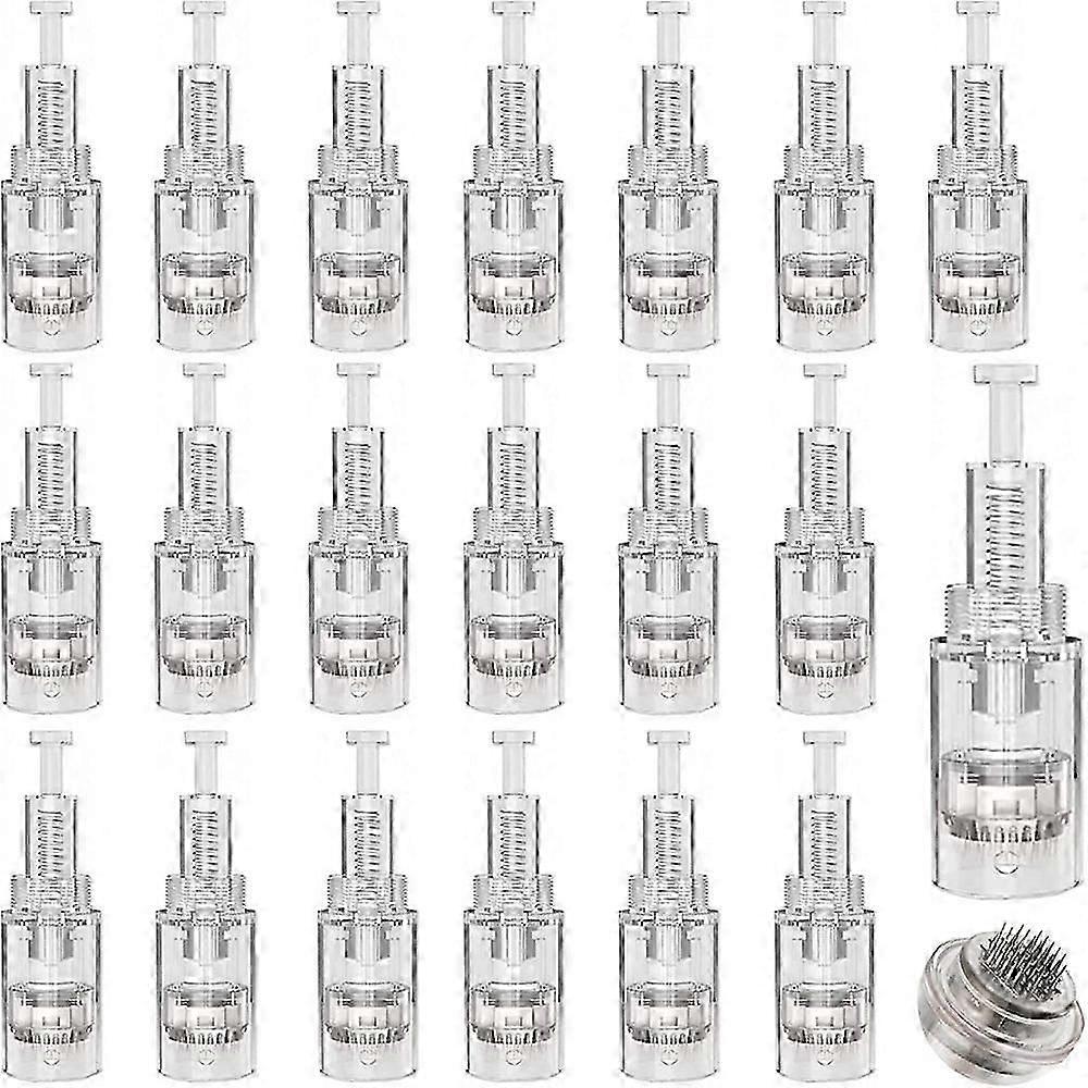 Pack of 20 Microneedling Needles 24 Pins Replacement Micro Needle Cartridges Micro Nano Needles Cartridges Replacement Parts Microneedling Device Repl