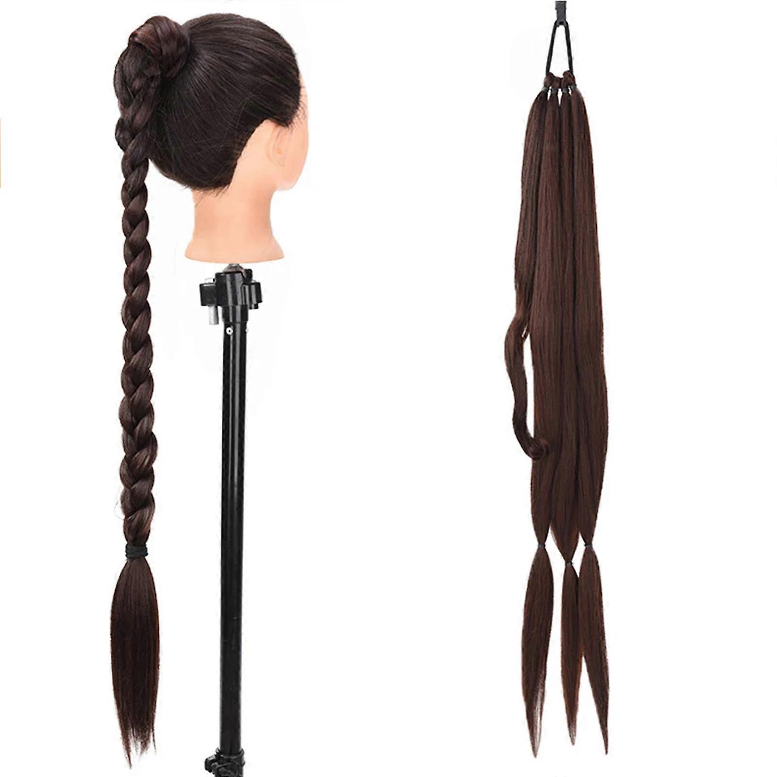 Wig Braid Fashion Chemical Fiber Women's Long Hair Ponytail Braid Headband Braid Length 80cm Color:8#