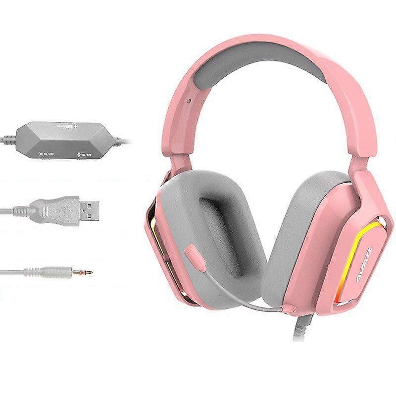 Ajazz AX368 Computer Game Headset AX368 3.5mm Version Pink