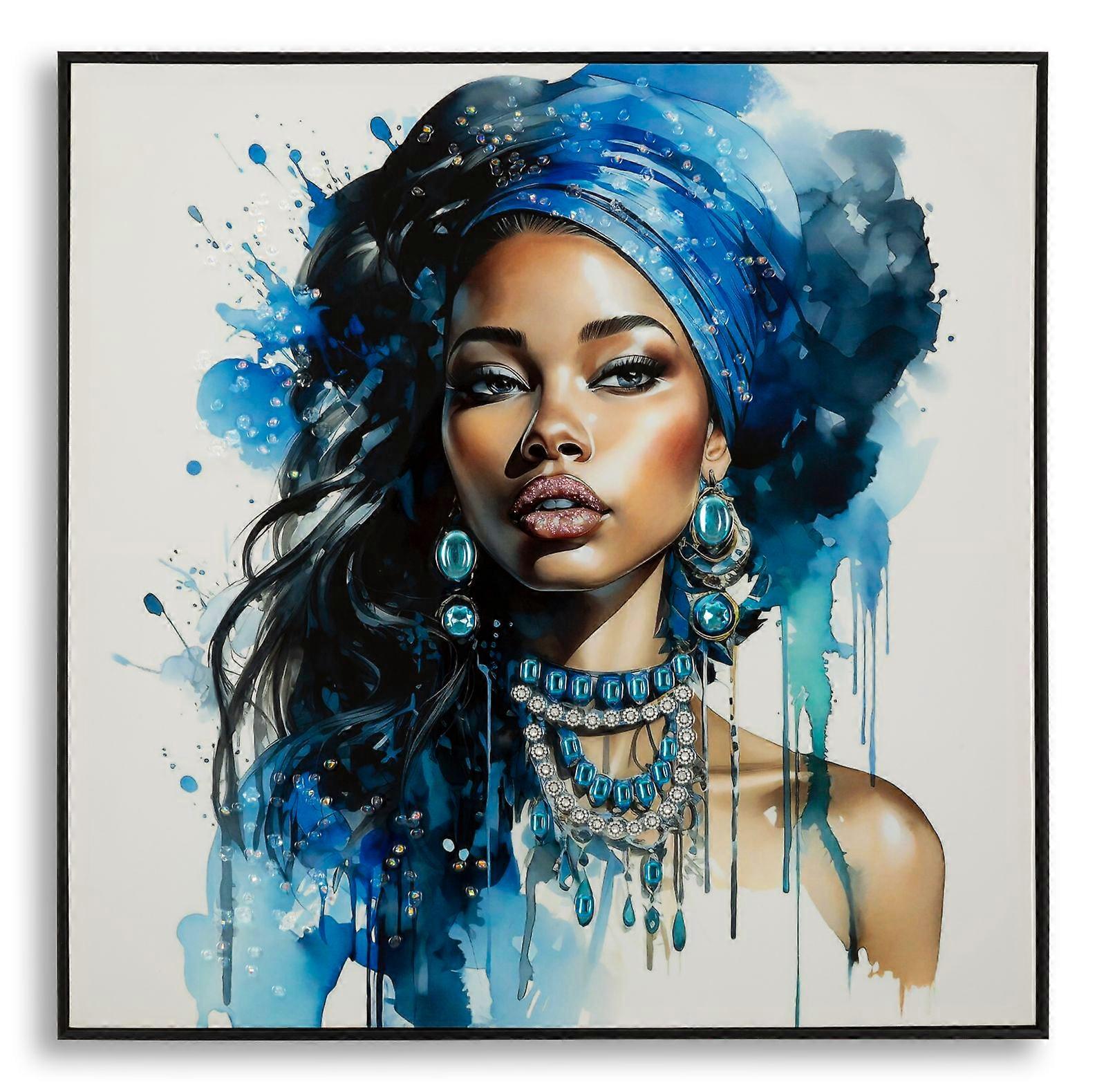 LAQUARED WALL PANTING WITH FRAME ALTEA -A-  CM 82X4X82