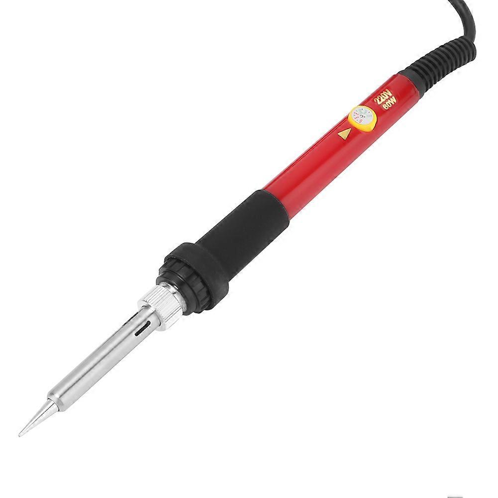 Adjustable Temperature Electric Iron Painting Tool Set with 53 Iron Tips Red