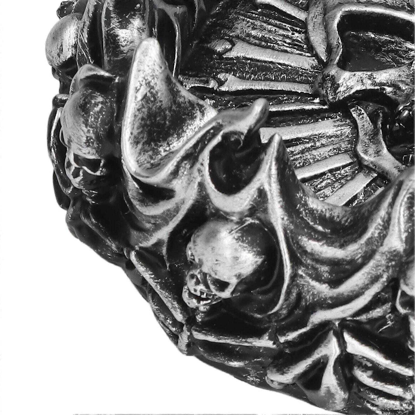 Home Ashtrays Cool Retro Skull Style Compact Engraving Flame Effect Decorative Statue for Outdoor Home Office