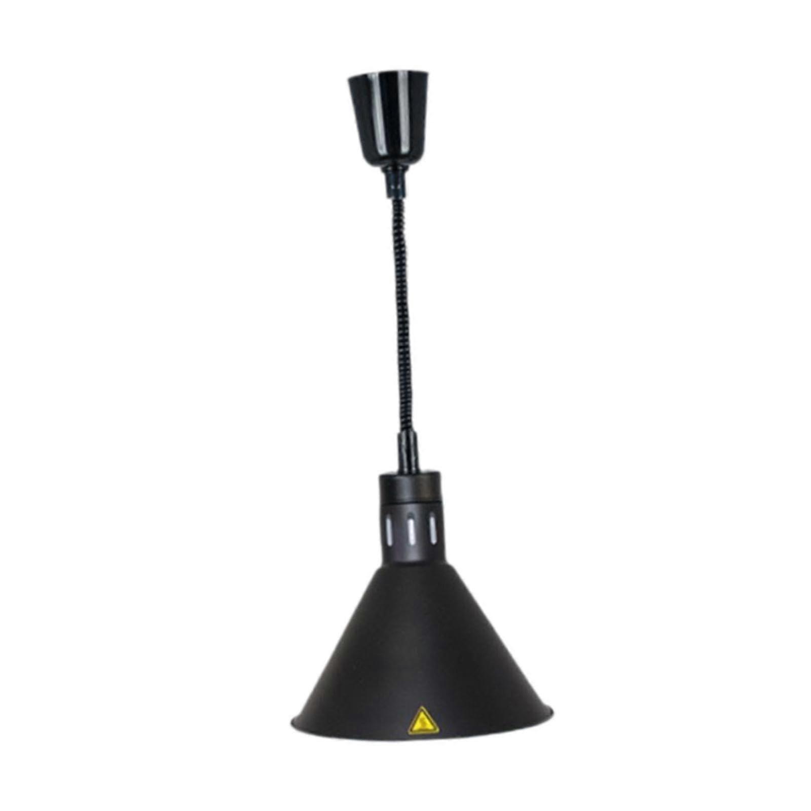 Professional heat lamp for food presentation, black