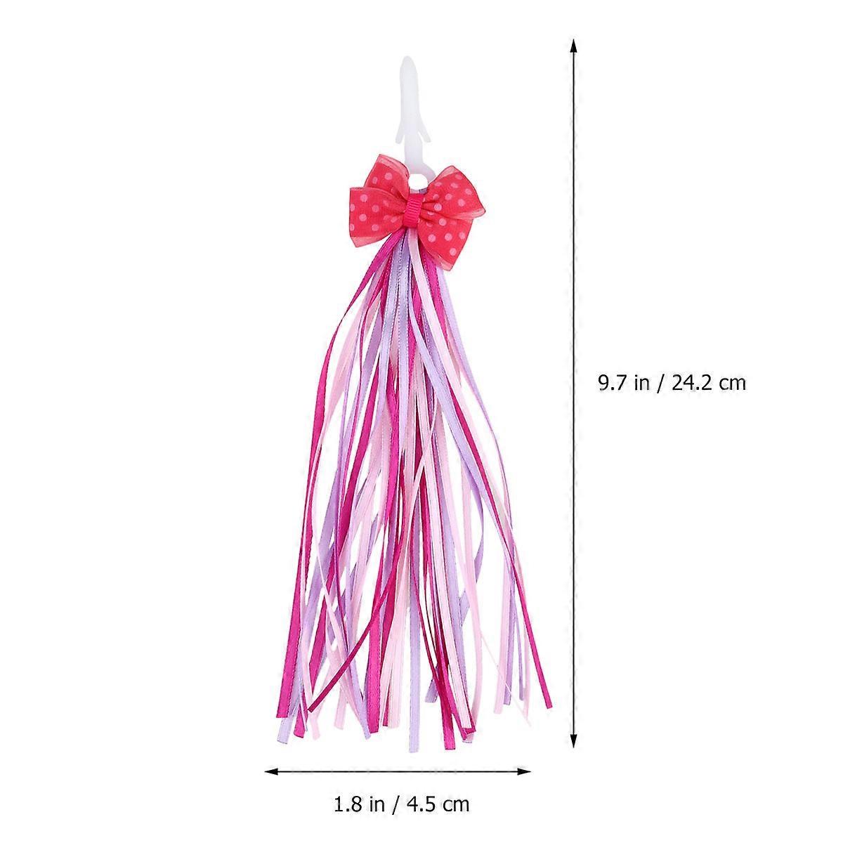 Colorful Bike Handlebar Streamers Tassel Adornment Strap Outdoor Activities 9.52x1.77x0.39Inch 1Pair
