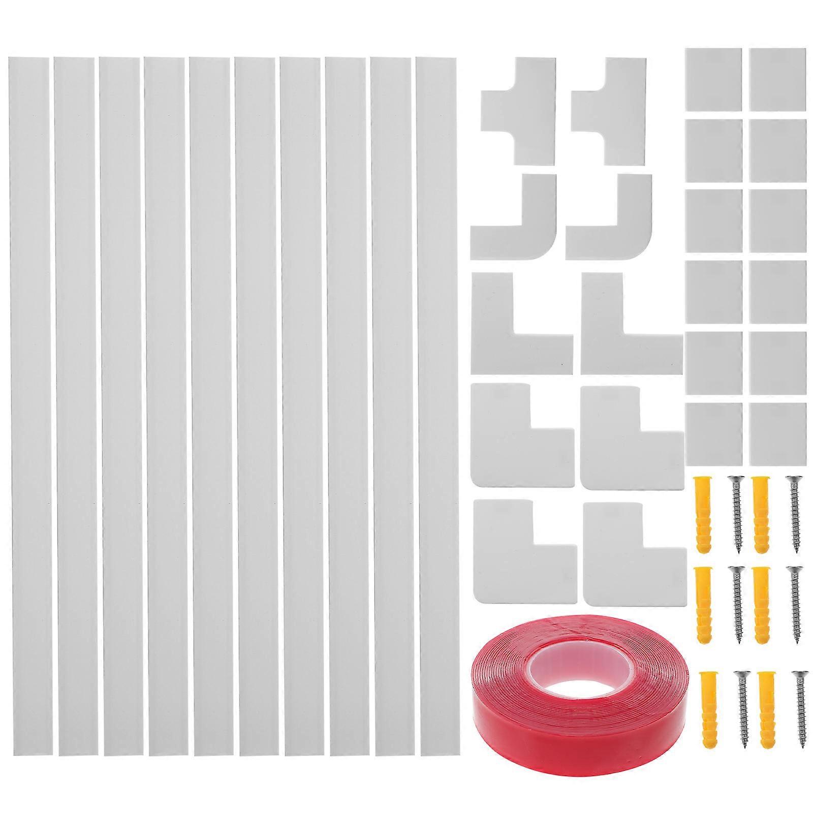 Self-Adhesive Wire Covers Cord Hider Kit Corners For General Users In White Color Square Shape 1Set