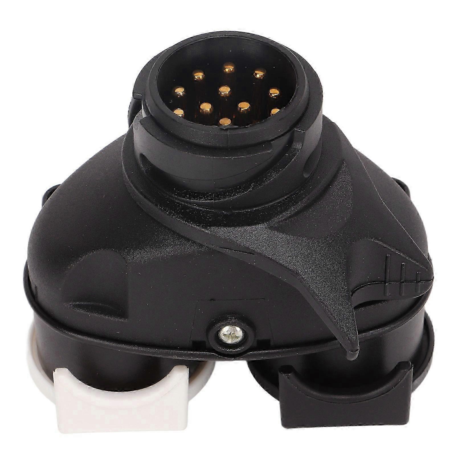 13 Pin to 7 Pin Trailer Plug Adapter Dual Socket Plug Conversion Adapter for All Trailer Plugs