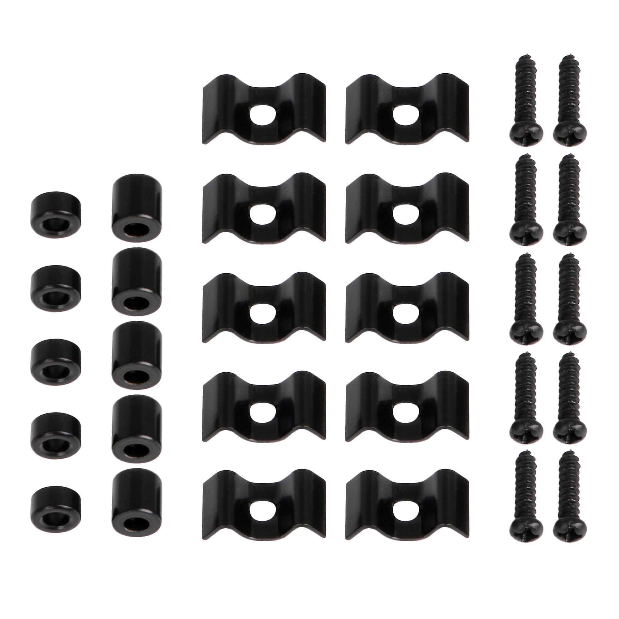 5Pcs Black Metal String Tree Electric Guitar Replacement Part with Screw