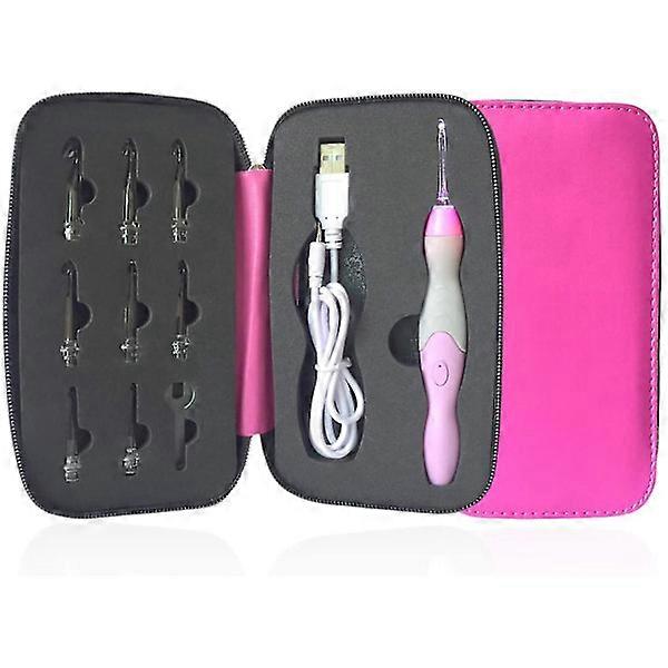 Lighted Crochet Hook Set, 9 Sizes Interchangeable Heads 2.5 mm To 6.5 mm