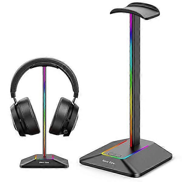 Headphone stand, RGB Black headphone stand with 3-port USB hub Gamer headset stand with backlit surround sound