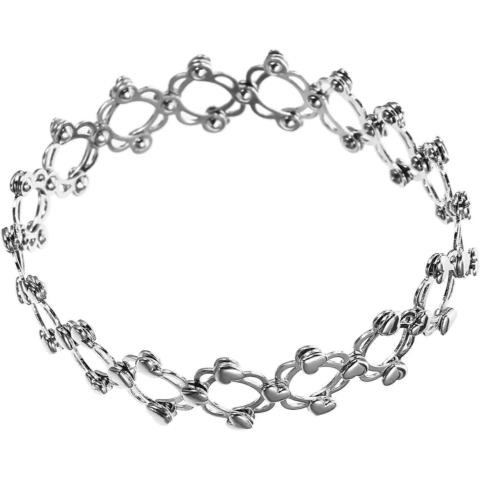 Stretchable Ring Bracelet with CopperPlating Silver Material for Decorative Use and Gift Purpose 8.5 inches