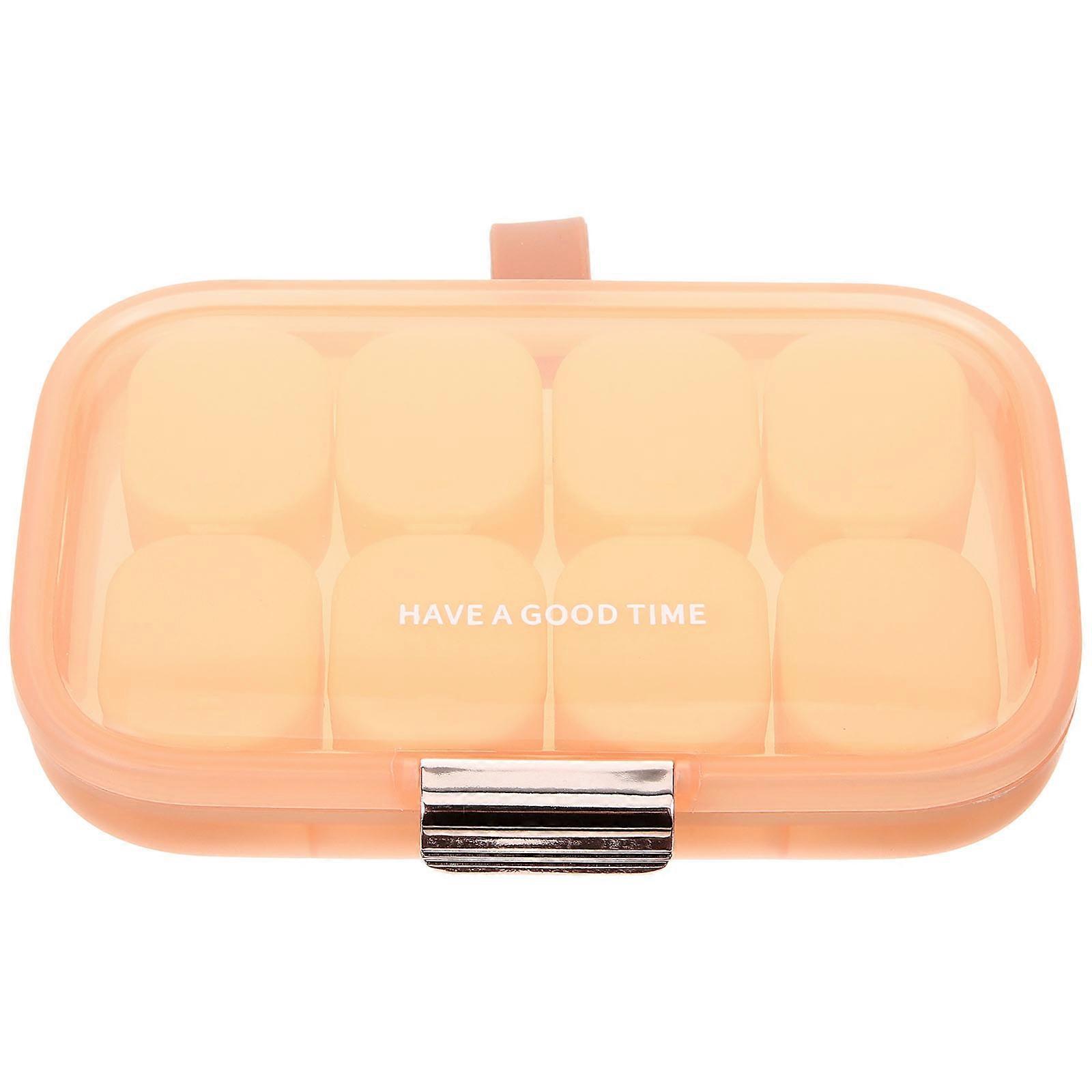 Pink Portable Pill Box Wallet for Made of Plastic with Tight Seal Compact and Lightweight