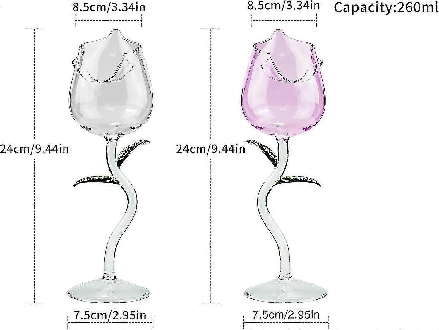 Set of 2 Elegant Red Party Glasses  260ml Capacity for Festive Dining