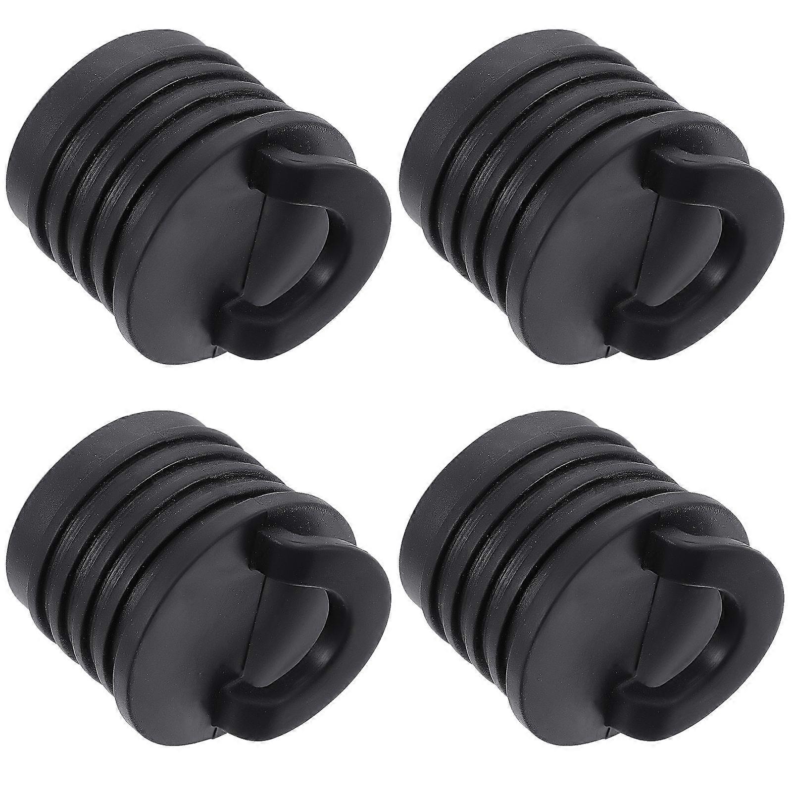 Universal Kayak Scupper Plug Made of Durable PVC Black for Kayak Use 4 Pieces