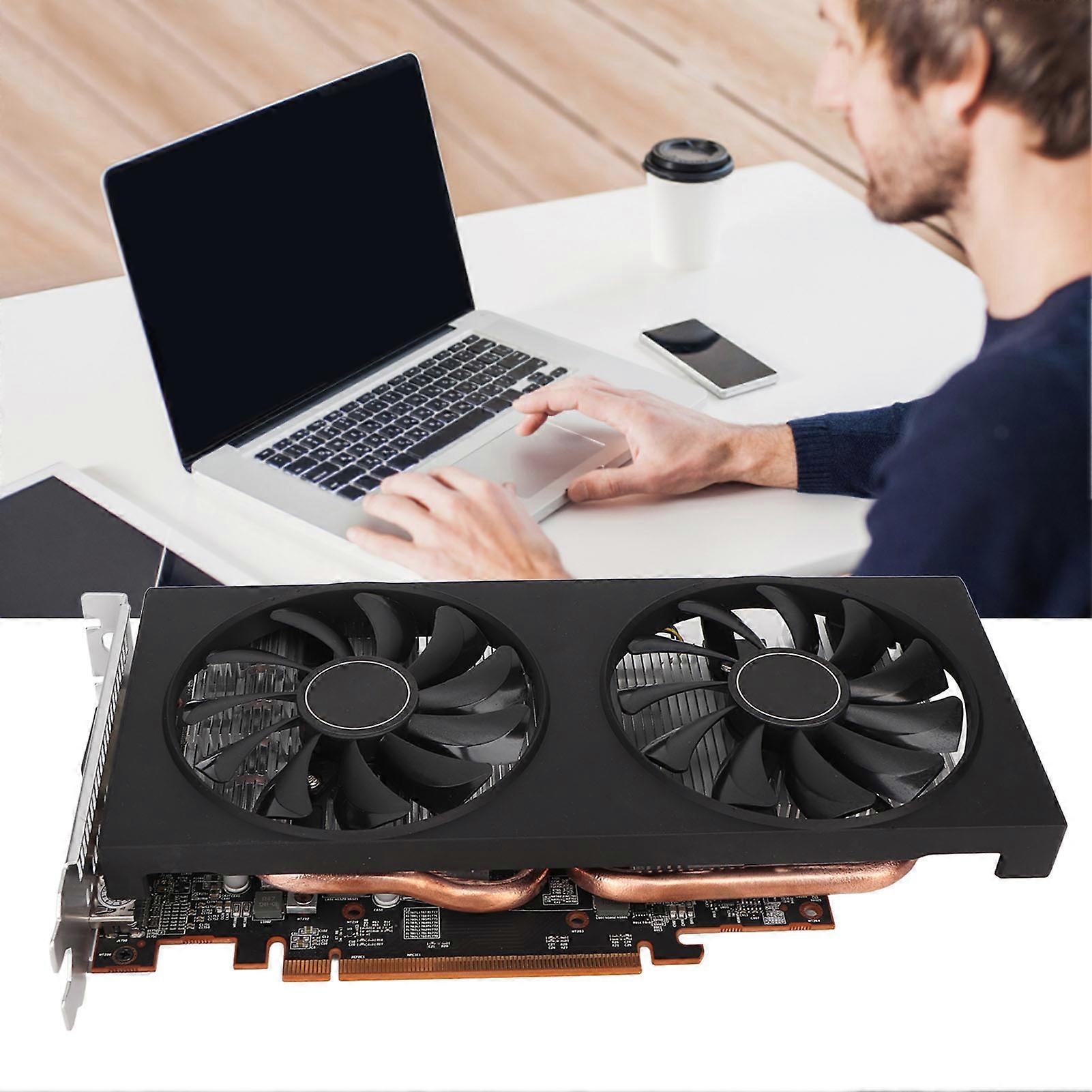 Gaming Graphics Card 8GB GDDR6 256bit 2000MHz 14000MHz DP HD DVI Dual Cooling Fan Desktop Graphics Card for PC 