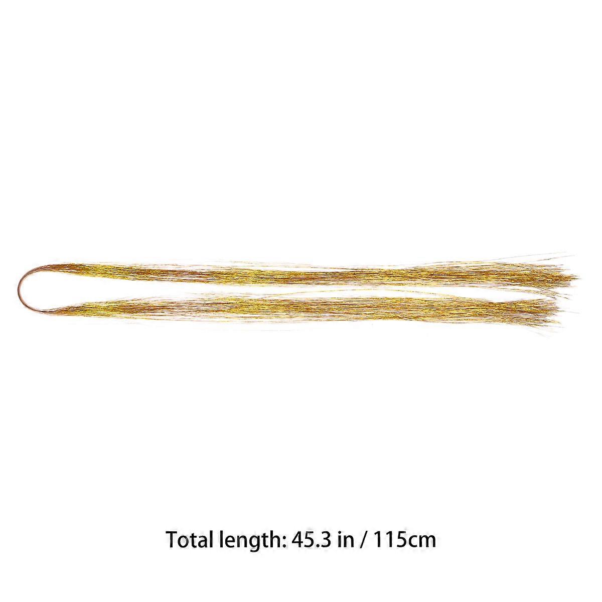 Golden Tinsel Hair Extensions for Sparkle Highlights Easy to Use and Take Off Perfect for Hair Use