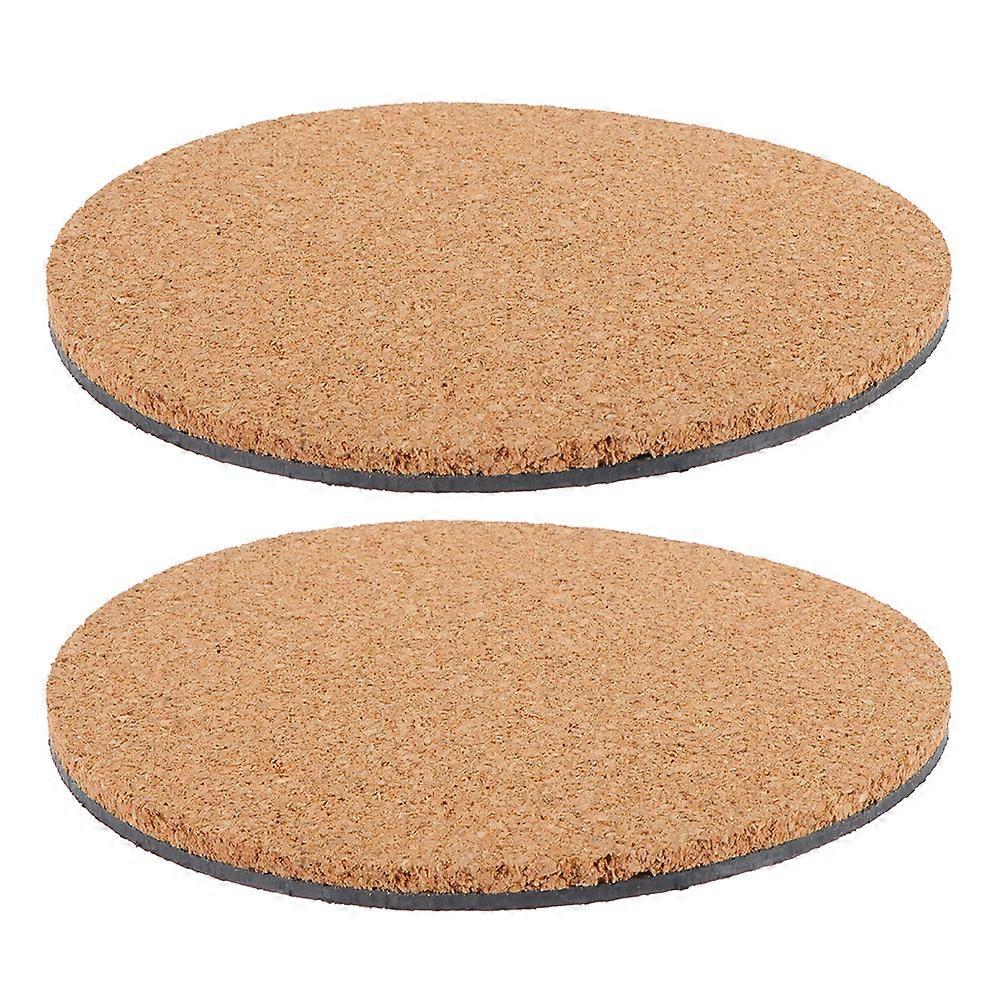 Planter Water Tray 2Pcs Cork Mats For Plants Garden 15.24X15.24X0.5CM Reduce Friction Practical Use