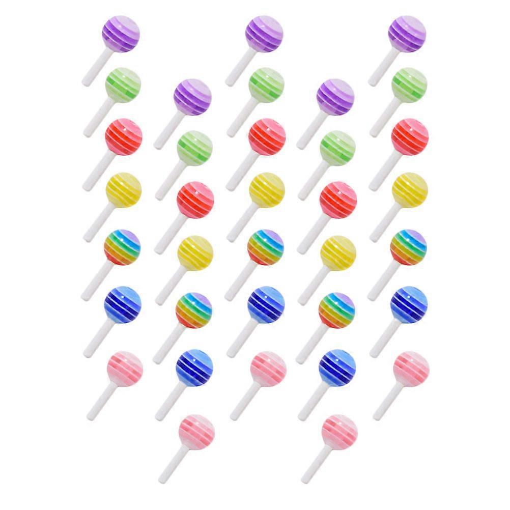Cute Lollipop Nail Art Charms Made of Durable Resin for Creative DIY Decor Accessories 50 Pieces