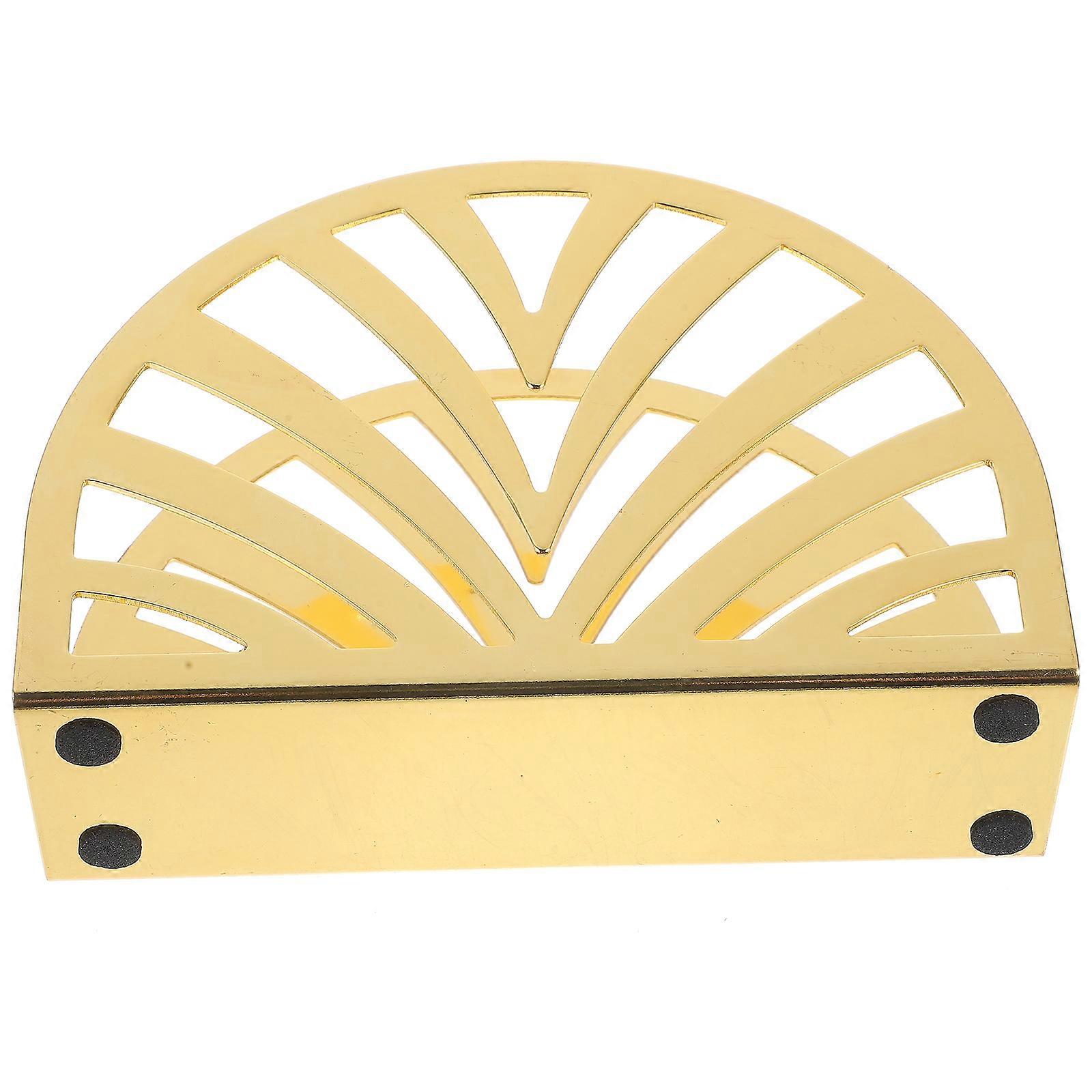 Stainless Steel Napkin Holder with Golden Color for Storage Simple and 7 Inch