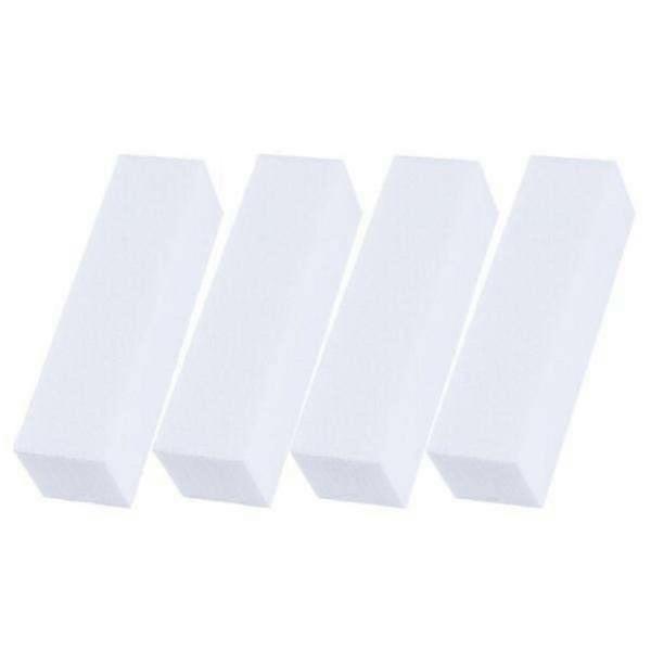 Perfect Nails: 4-pack Block Nail Files for Shaping and Extension White
