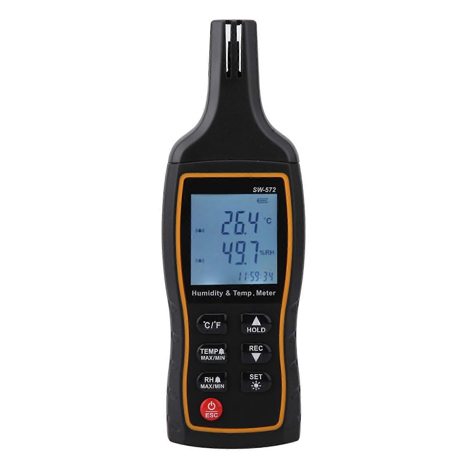 SW-572 LCD Thermometer Handheld Digital Temperature Detector Hygrometer Humidity Monitor