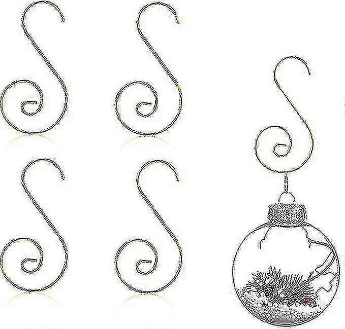 Christmas Ball Ornament Hooks 100 Pieces S-shaped Hanger for Tree