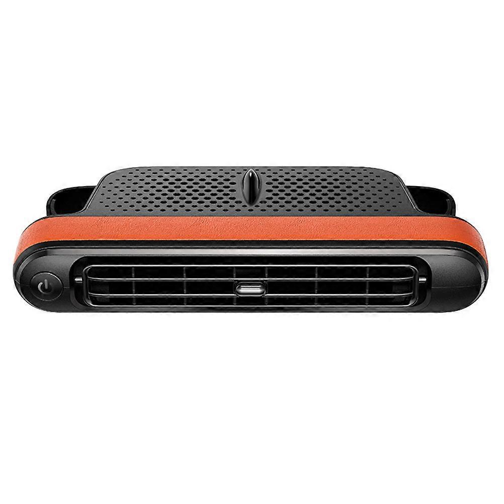 Portable Car Fan with Powerful Cooling for Backseat USB Charging Brown Color Fits Various Settings