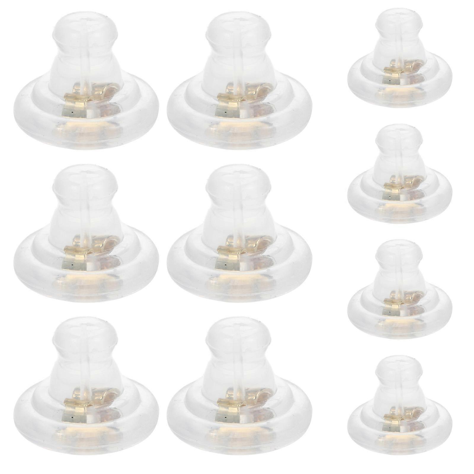 Silicone Earring Backs 10pcs Pack Durable Comfortable Secure Closure for Women Teens Easy to Use