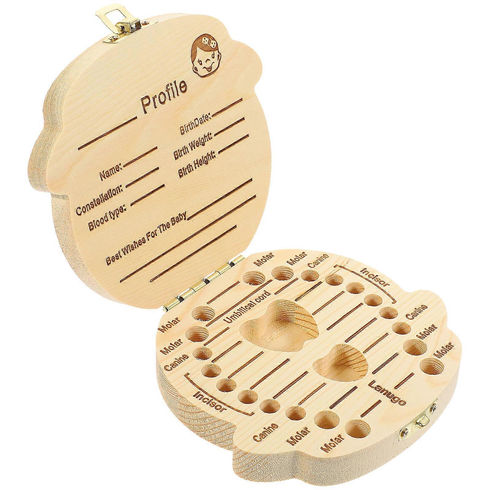 Baby Teeth Storage Case with Craftsmanship and Safe Smooth Surface for Keepsake Gifts