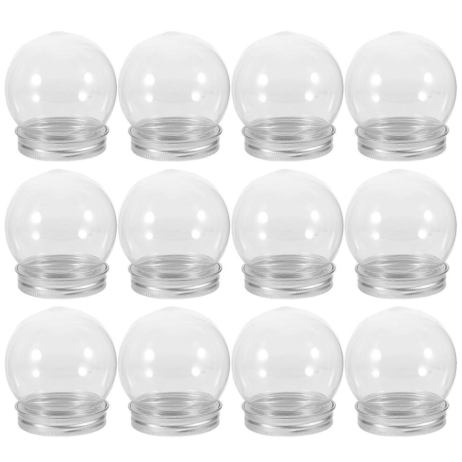 12Pcs Light Bulb Candy Container Sweets Bottle Multi Functional DIY Snow Globe Water Globe