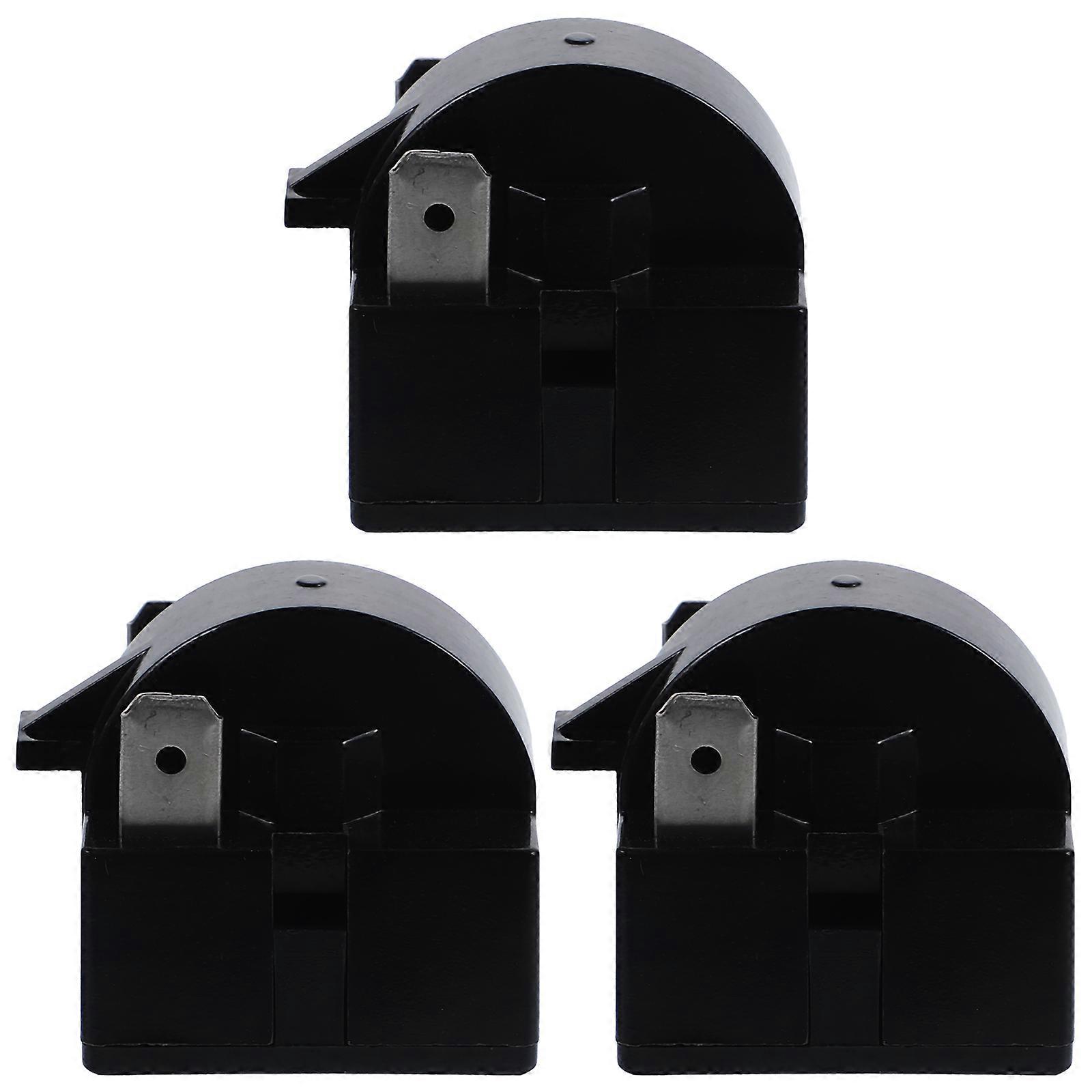 Replacement Refrigeration Equipment Starter Relays 3Pcs For Wine Refrigerators 2.9X2.8Cm ABS Protection