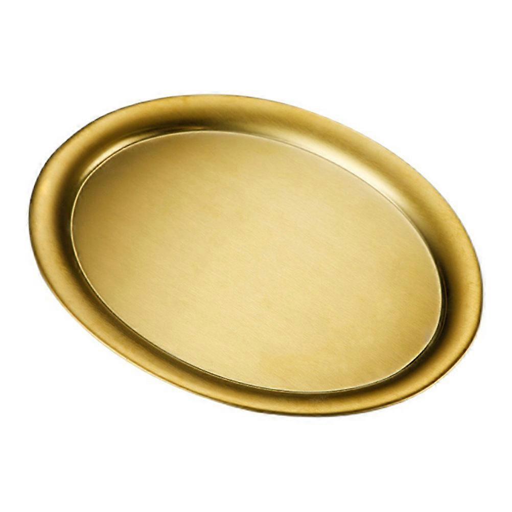 Oval BBQ Serving Platter Stainless Steel Food Serving Dish For Home Users 1Pc