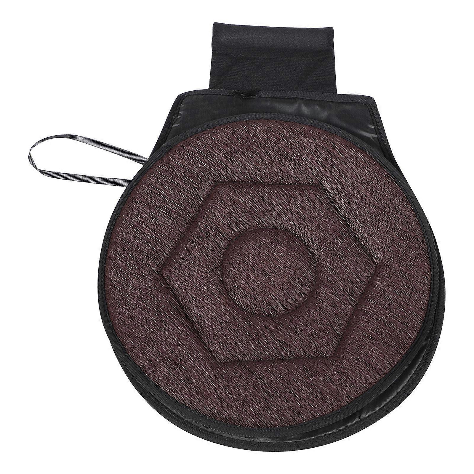 Coffee Swivel Seat Cushion for Car with Mesh Material Aids Mobility and Relieves Strain 360 Degree Rotation