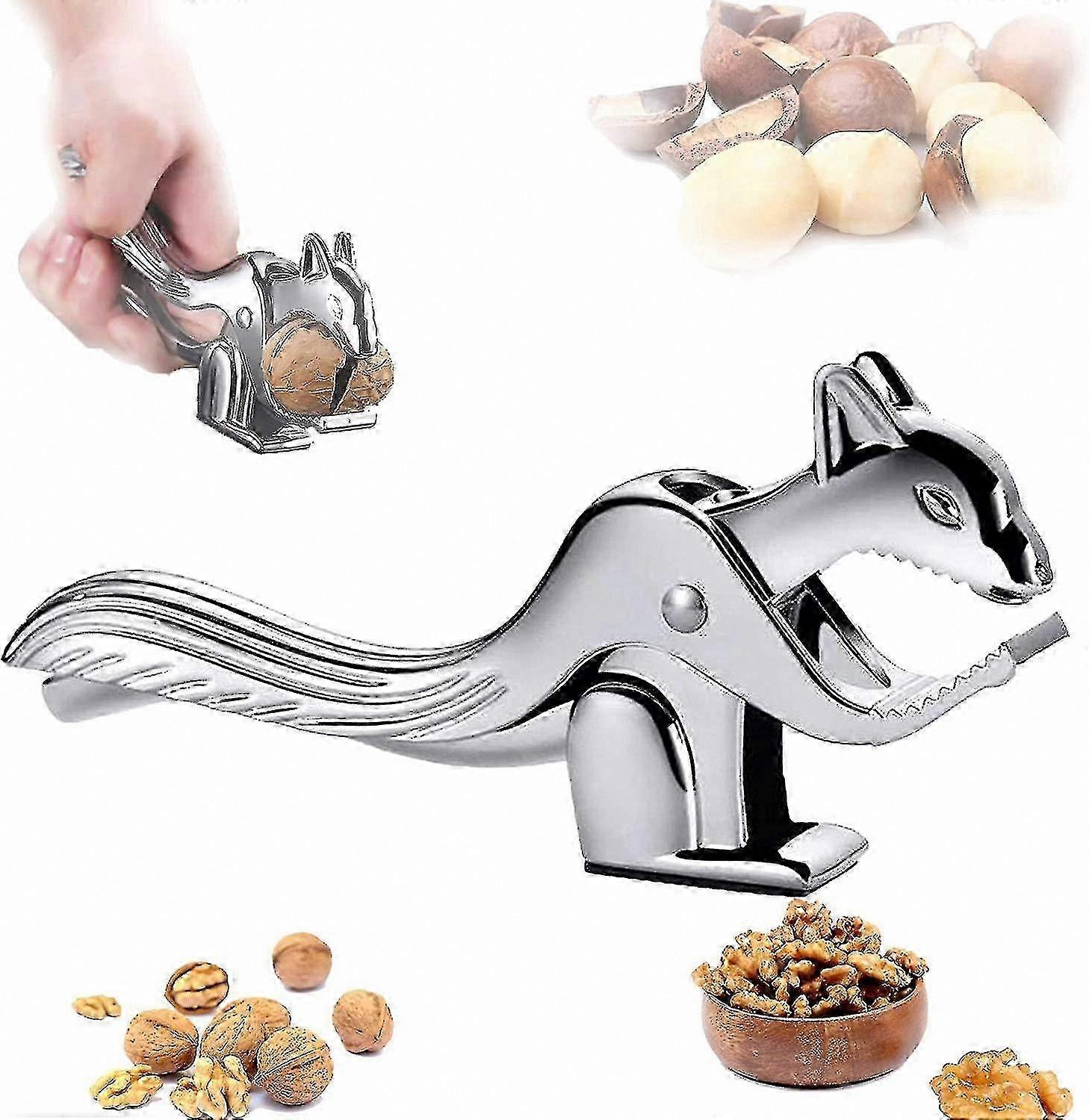 Zinc Alloy Nutcracker Tool, Durable and Ergonomic Design for Easy Walnut Cracking