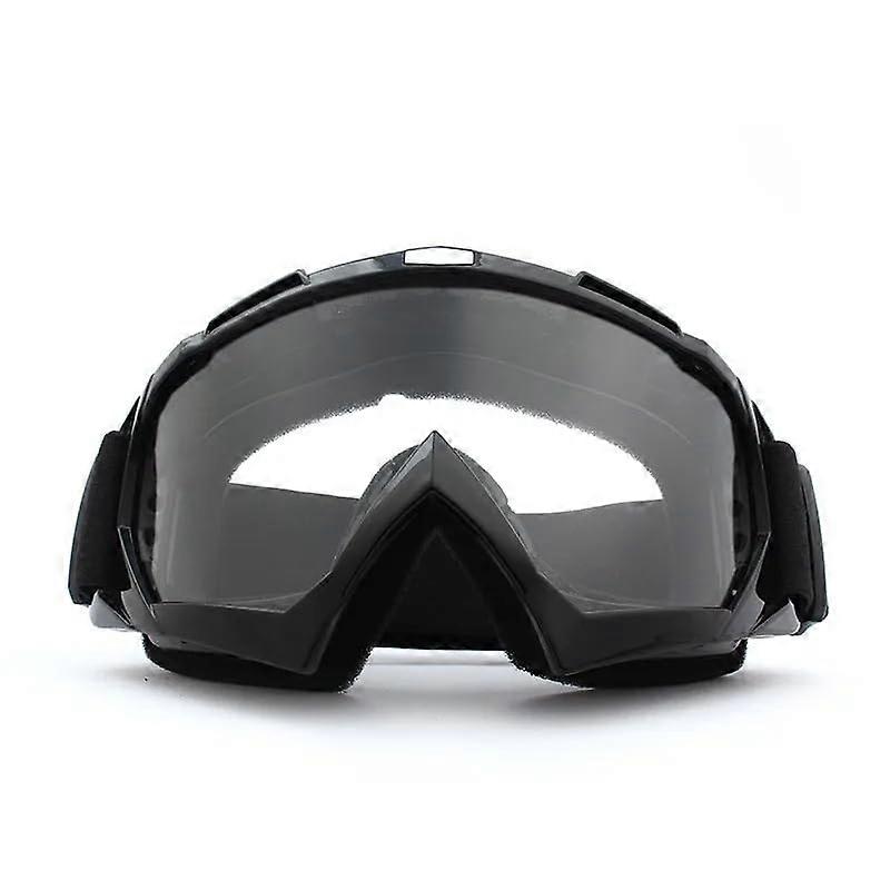 Motocross Goggles, Cross Goggles, Motorcycle Goggles, Ski Goggles, Transparent, Windproof, Cycling, HD, AntiFog, Outdoor Sports, ClearBlack