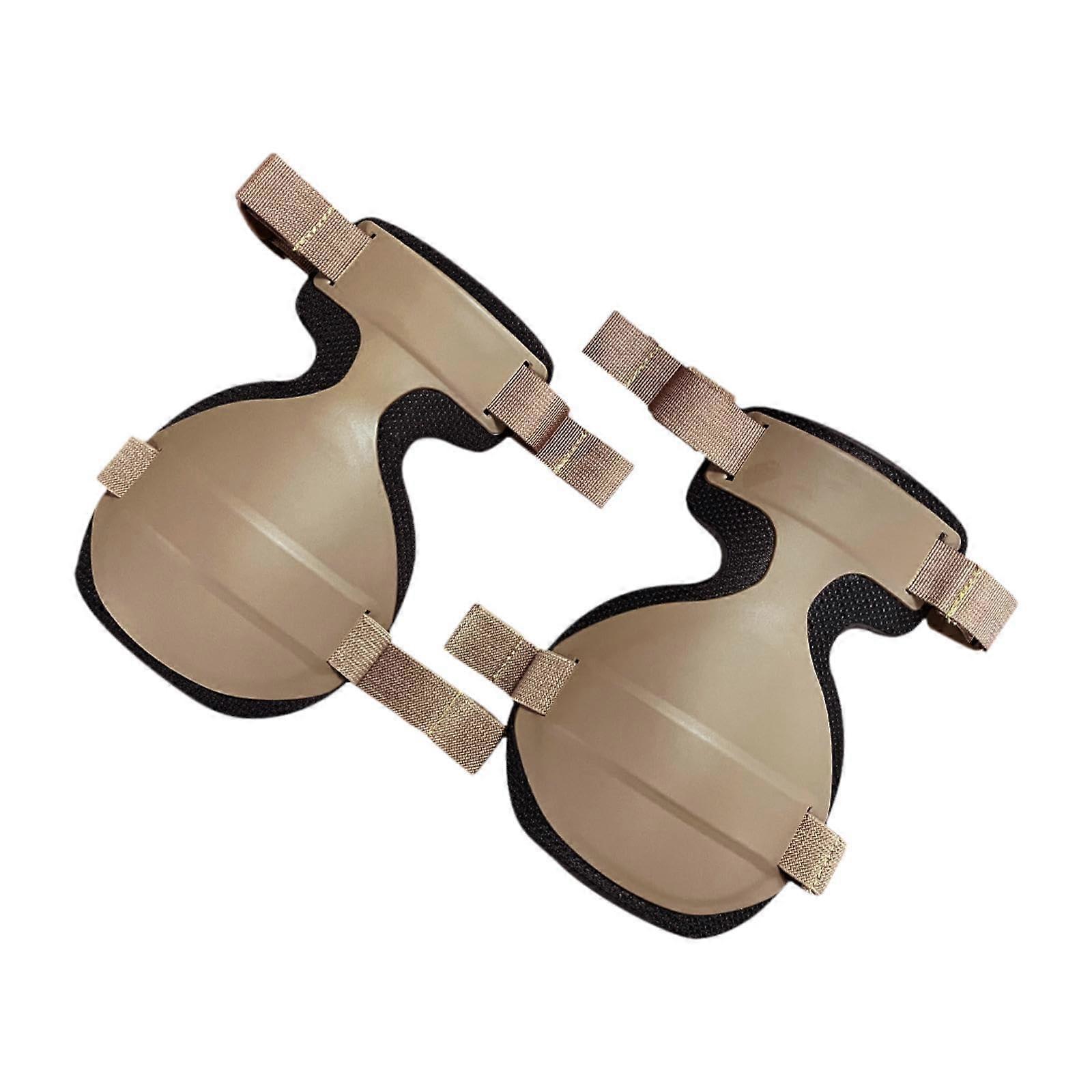 Knee Braces Set of 2 for Athletes Training Gym Cycling Dark Khaki Adjustable Supportive Comfortable Design