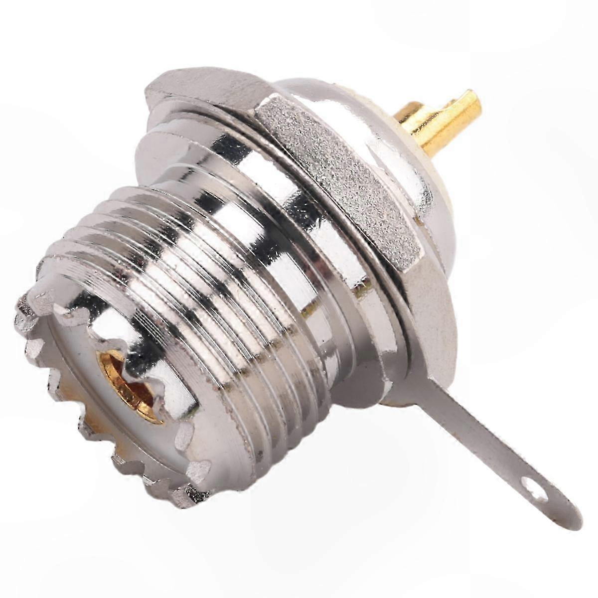 RF Panel Mount Connector UHF Female Bulkhead Solder Straight Jack SO239 Adapter