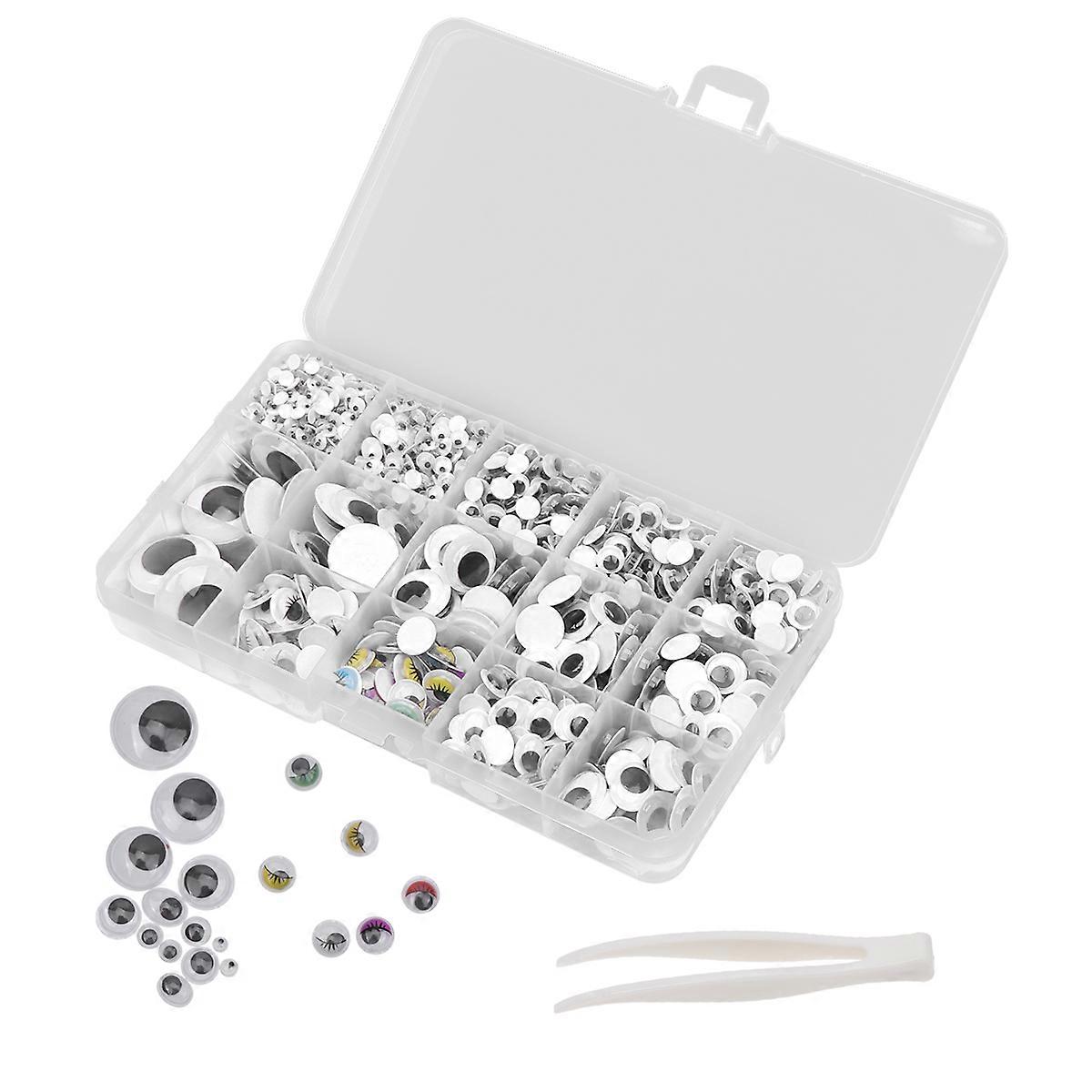 1120Pcs Diy Eyeball Decorations for Plush Animals Crafts Self-Adhesive Assorted Color to Inspire Imagination